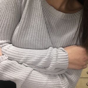 Knitted grey cropped sweather